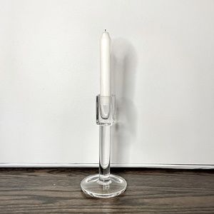 MCM Mid-Century Modern Clear Candlestick